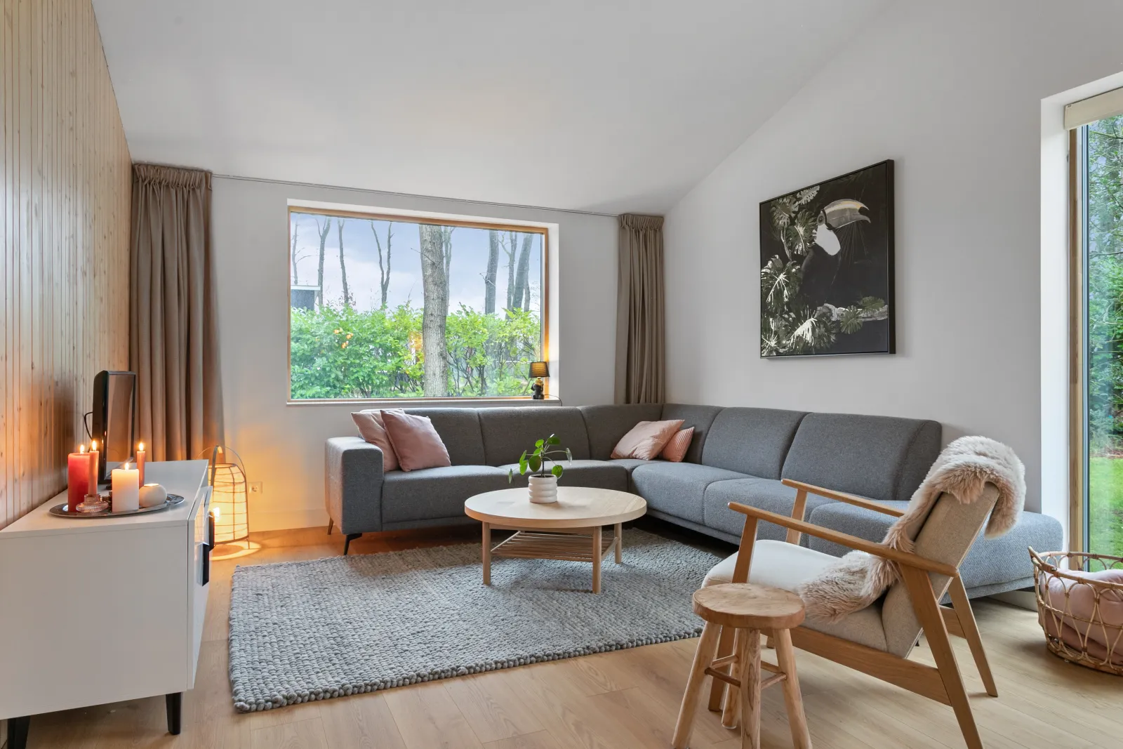 Professionele vastgoedfotografie — woonkamer Stormbos Zorgvlied